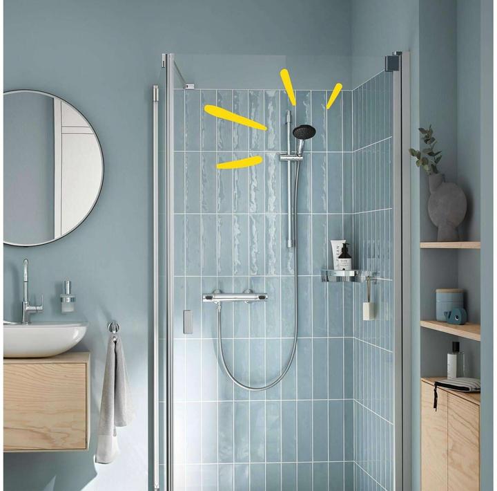 Image du produit Grohe Vitalio Start 110 QuickFix Handbrause, intelligente Strahlumstellung, wassersparend, 3 Strahlarten (3 Types de jets, 7.40 l/min)