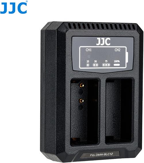Produktbild JJC Panasonic DCH BLC12 USB Dual Battery Charger (DMW BLC12, Sigma BP 51, Leica BP DC12)