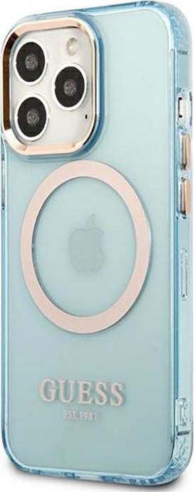 Produktbild Guess GUHMP13LHTCMB iPhone 13 Pro / 13 6,1" niebieski/blue hard case Gold Outline Translucent MagSaf (Apple iPhone 13 Pro)
