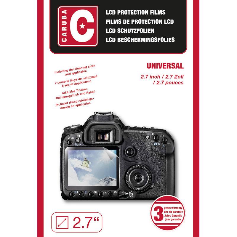 Caruba LCD Abdeckung Universal 2,7" (Displayschutz), Kameraschutz, Transparent