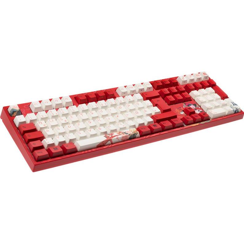 Varmilo VEA109 Koi Gaming Tastatur, MX-Silent-Red, weisse LED (DE, Kabelgebunden), Tastatur, Rot