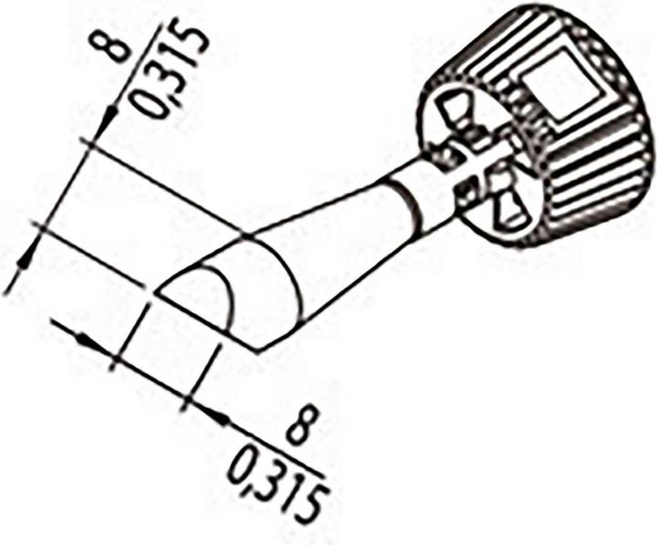 Produktbild 0142CDLF80A/SB Lötspitze Spitzen-Grösse 8 mm Inhalt 1 St. (Lötspitze)