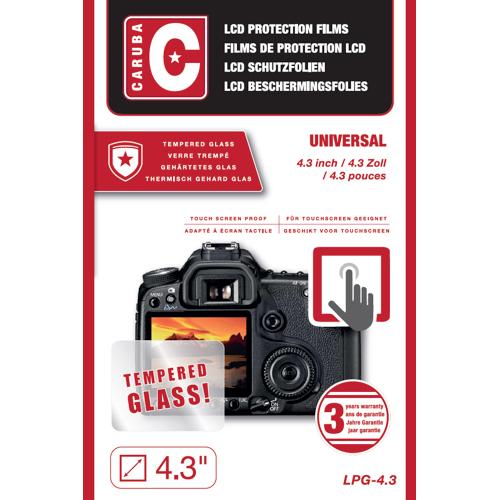 Caruba LCD optische Glasschutzfolie 4,3" (2 StÃ¼ck) (Displayschutz), Kameraschutz