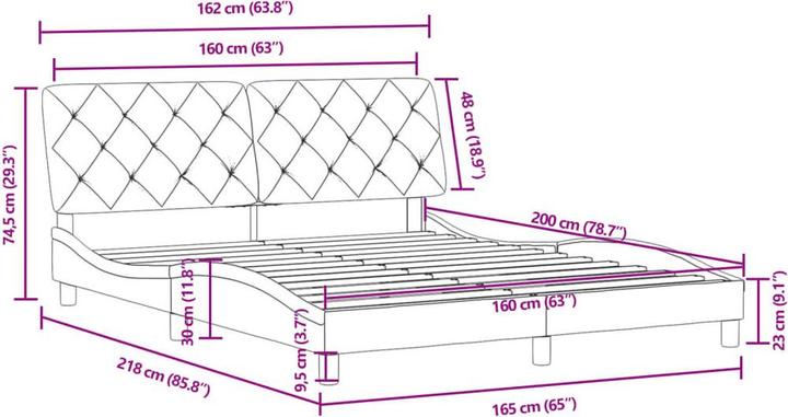 Image du produit vidaXL Bettgestell (160 x 200 cm)