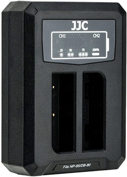 Actual product image JJC Fuji DCH NP95 USB Dual BatteryCharger (for Fujifilm NP 95 / Ricoh DB 90)