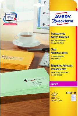 Produktbild Avery Transparente Adressetiketten
