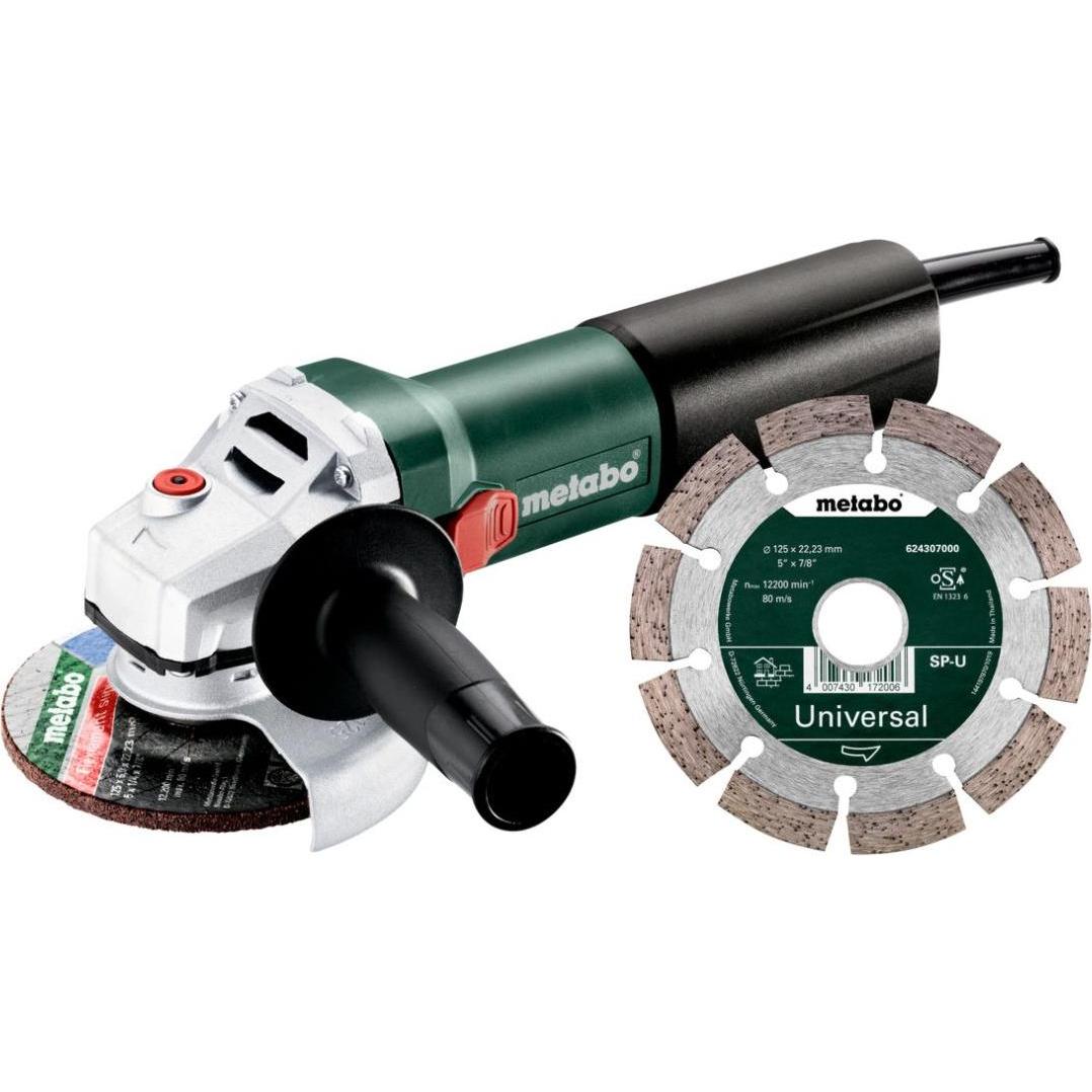 Metabo, Smerigliatrice angolare, 610035920 WQ 1100-125 Set Kleiner Winkelschleifer (125 mm)