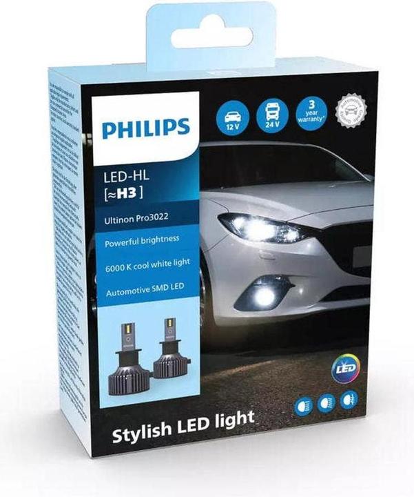 Produktbild Philips Ultinon Pro3022 LED-HL H3 SET LUM11336U3022X2 (H3)