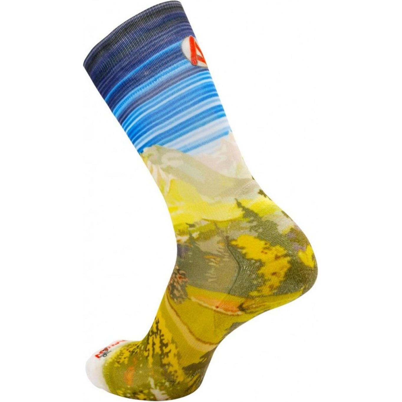 Rywan, Damen, Sportsocken, socken mit berggeist no limit graphik (41 - 43), Blau