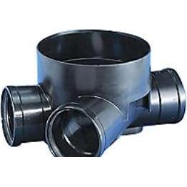 Wavin, Fontana + laghetto da giardino, Rense-insp.brønd 315-160mm T3 - lige gennemløb og V. tilløb for glat rør. PP