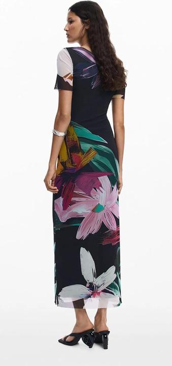 Actual product image Desigual Watercolor Floral Fitted Dress (XS)