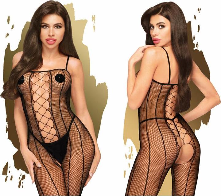 Actual product image Penthouse Lingerie Drop-dead tasty - Criss cross top bodystocking with open crotch (L, M)
