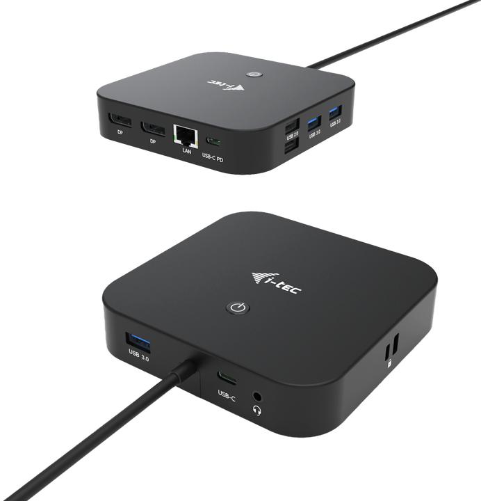 Actual product image i-tec Dual DP USB-C Power Delivery 4k Dock (USB-C, 3 ports)