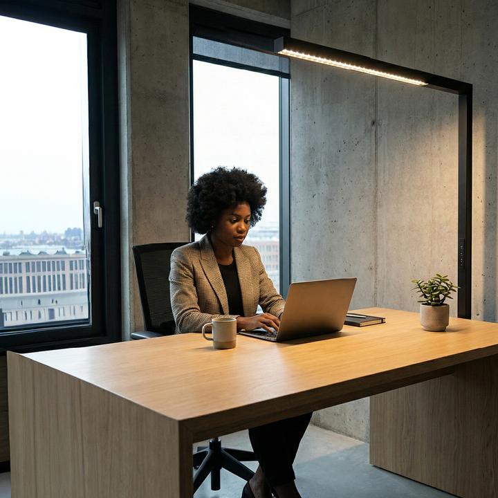 Produktbild Luxula LED-Büro-Stehleuchte - Slim Line (3500 lm)