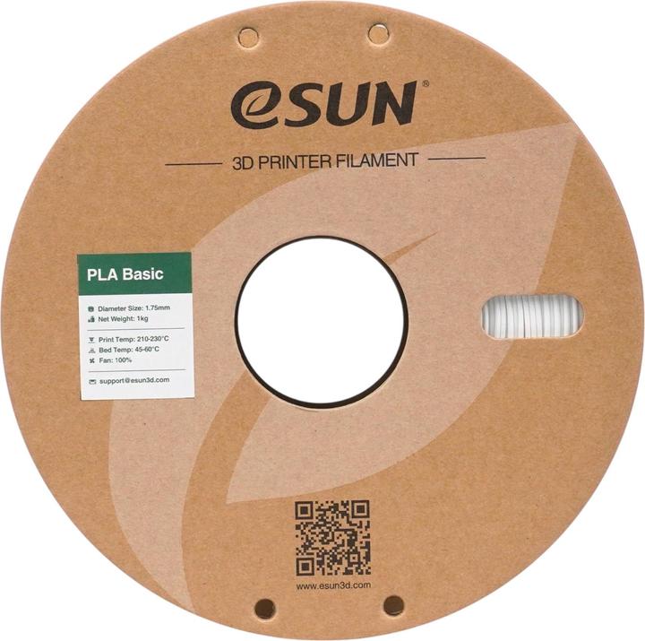 Produktbild eSUN PLA BASIC 1,75mm WHITE 1kg (PLA, 1.75 mm, 1000 g, Weiss)