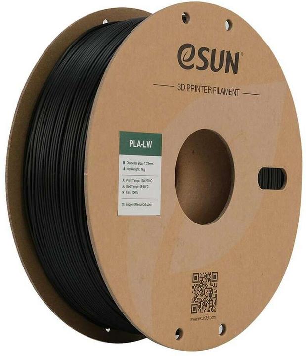 Immagine prodotto eSUN ePLA-LW Filamento leggero nero 1,75mm 1Kg (PLA, 1.75 mm, 1000 g)