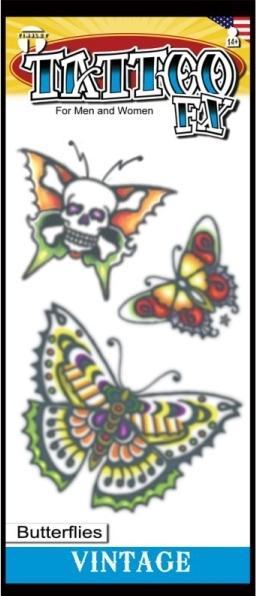 Actual product image Tinsley Transfers Vintage Butterflies Tattoo