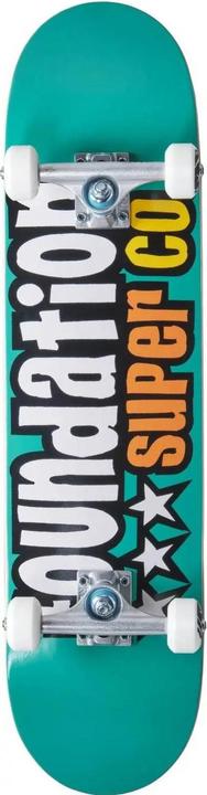 Foundation Skateboards 3 Star Teal Complete (31.75")