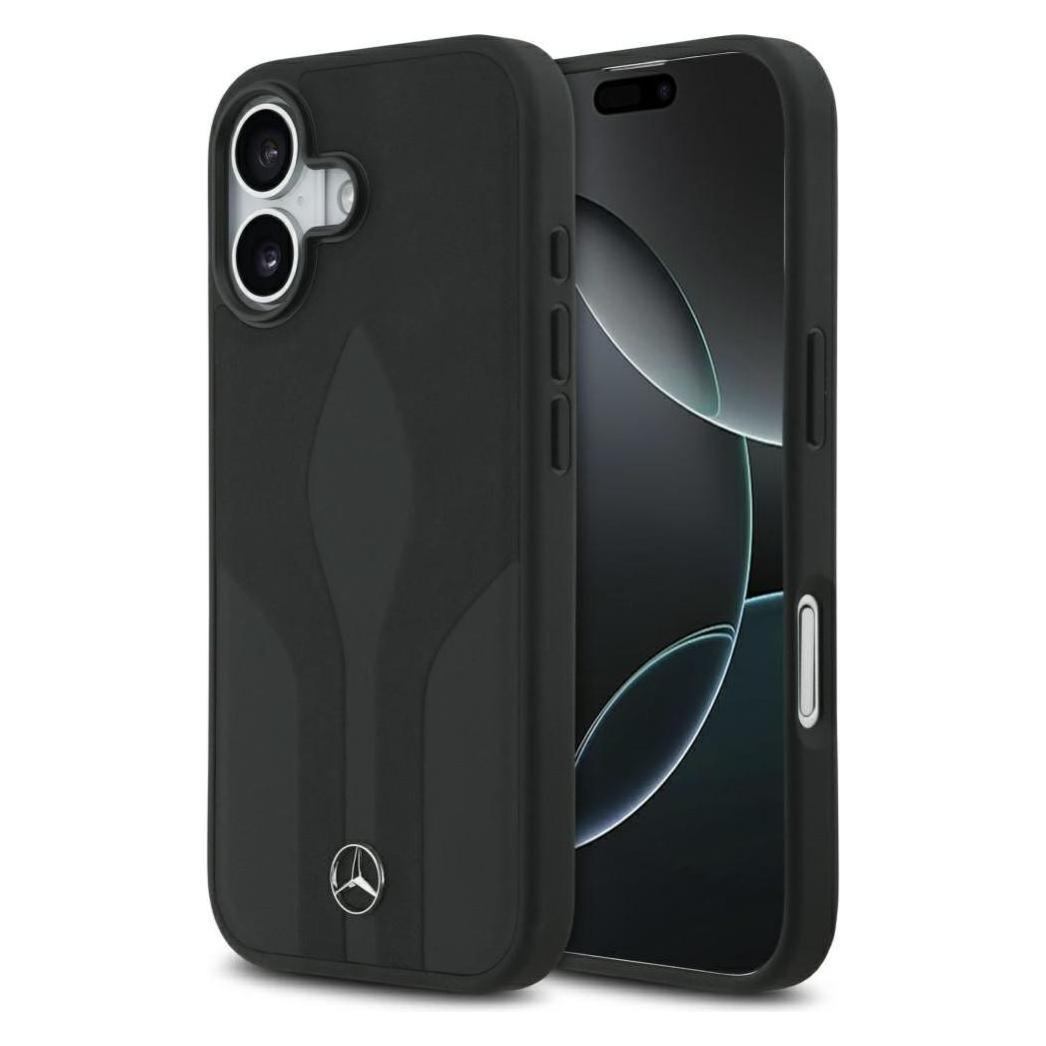 Mercedes Case Leather The Move MagSafe For IPhone 17 Black (Apple IPhone 17), Smartphone Hülle, Schwarz