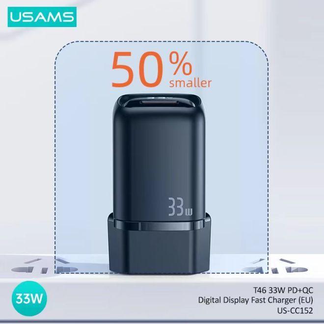 Produktbild Usams 33W QC + PD Digital Display Fast Charger (33 W, 1 Port)
