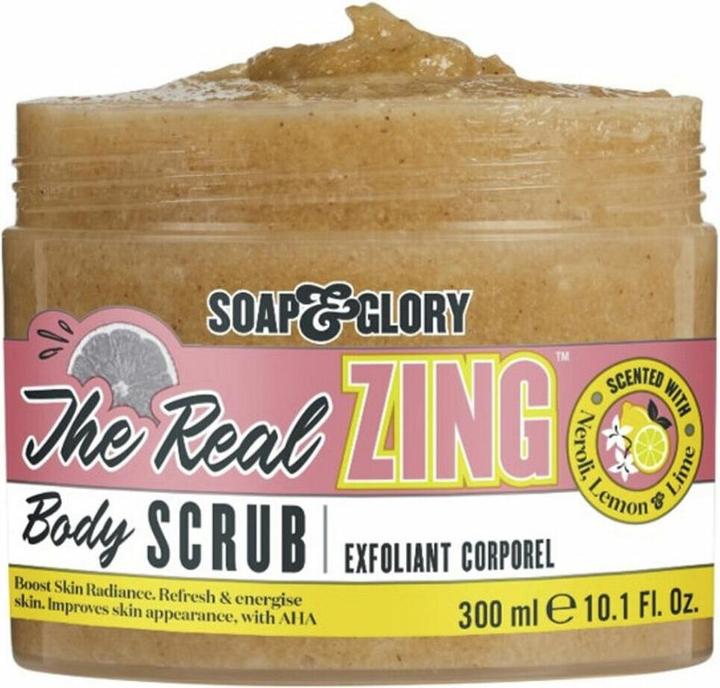 Produktbild Soap & Glory The Real Zing Body Scrub Smoothing & Buffing Sugar Scrub Lemon Citrus Scented Body Polish Skin Brigh (300 ml)