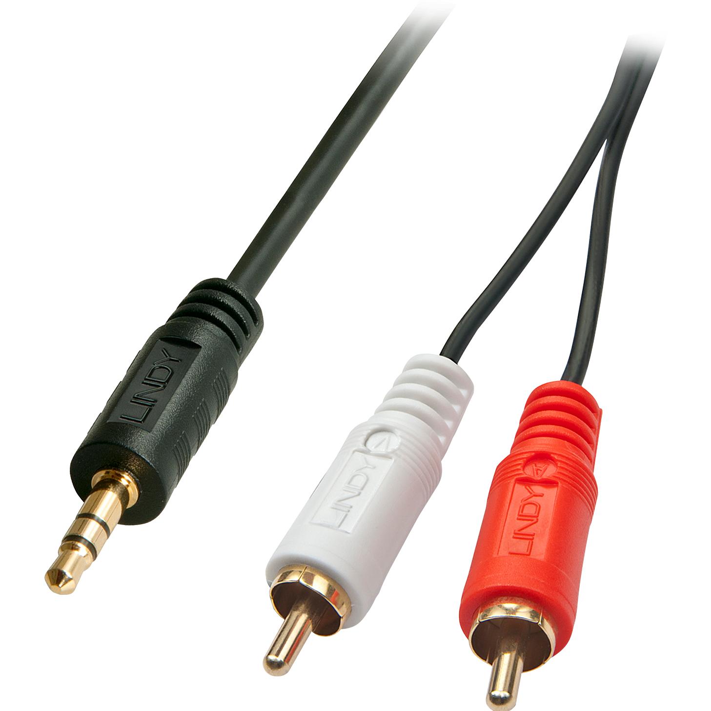 Hama Audiokabel, 3,5 mm jack stekker   2 cinch stekker, stereo, verguld
