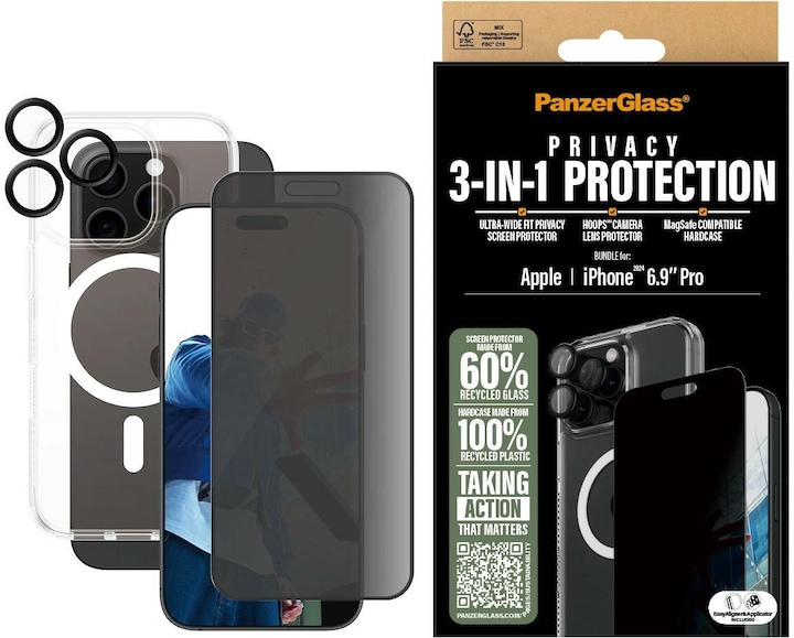 Produktbild PanzerGlass Privacy (1 Stück, Apple iPhone 16 Pro Max)