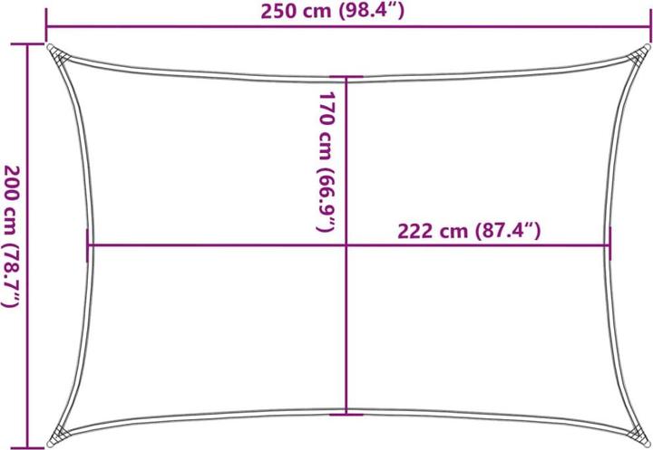 Produktbild vidaXL Sonnensegel (250 x 250 cm)