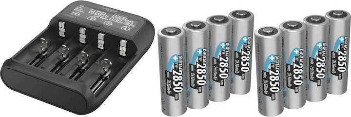 Actual product image Ansmann Charger incl. 8 Digital NiMH Battery Mignon 2650mAh (AA, 2650 mAh, Battery + charger)