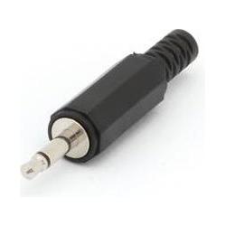 Velleman 3,5 mm-MONO-KLINKENSTECKER - KUNSTSTOFF, SCHWARZ, Audio Kabel