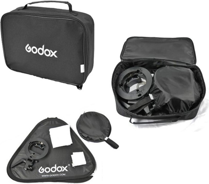 Immagine prodotto Godox Kit adattatore flash Type-S (Bowens) con softbox 60X60cm e griglia a nido d'ape (Soft box)
