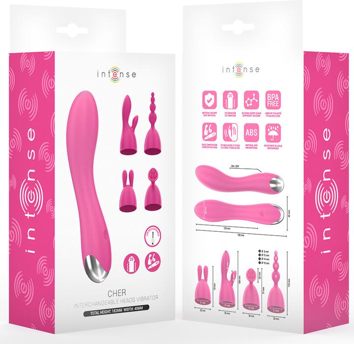 Actual product image Intense - Cher Vibrator Mit Wechselkã–Pfen