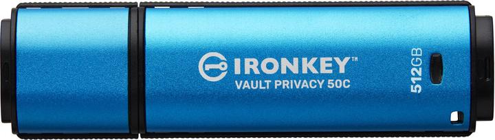 Actual product image Kingston Stick IronKey VP50C 512GB USB-C secure (512 GB, USB-C)