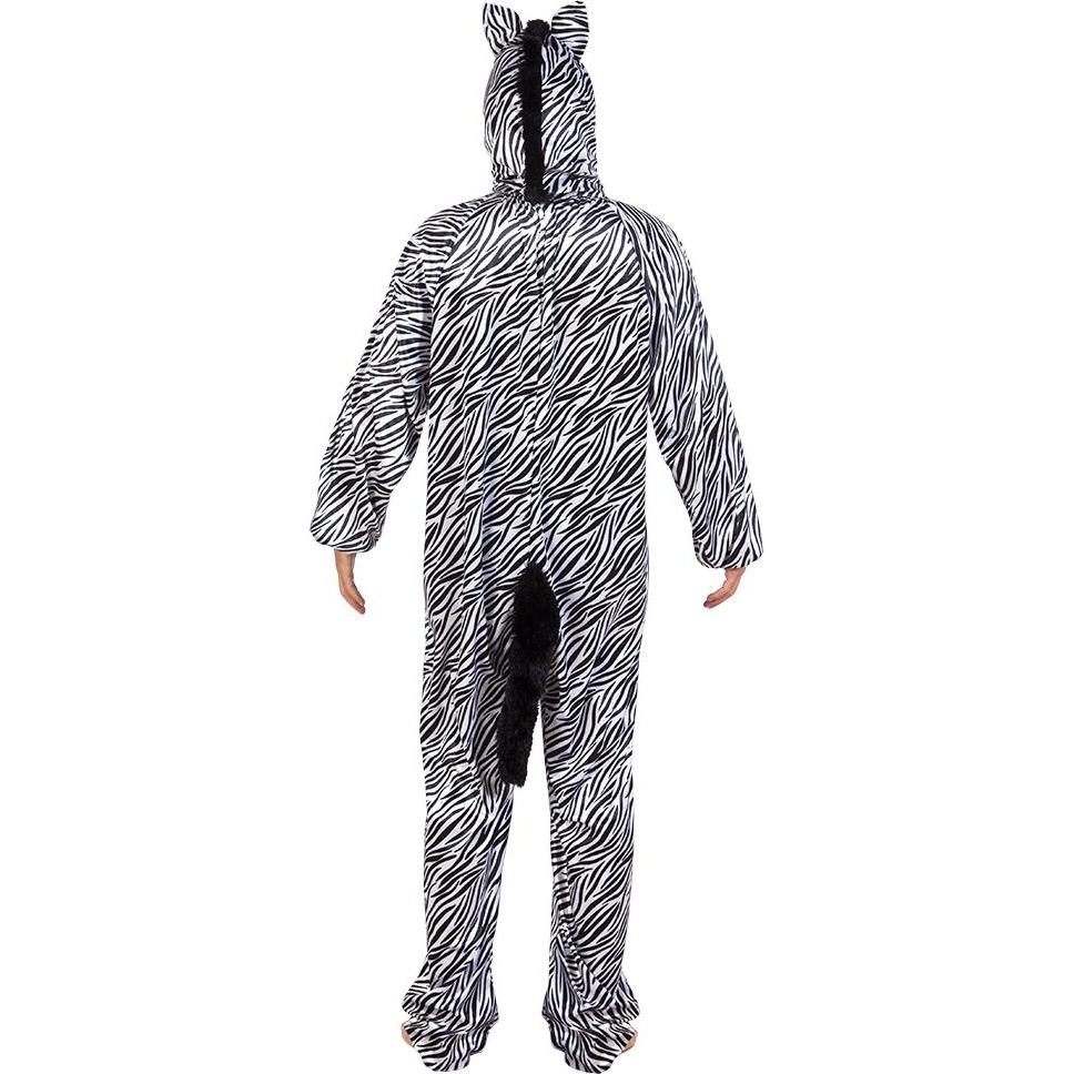 Thumbnail - Boland Zebra Kinderkostüm: Plüsch Overall Mit Kapuze (140)