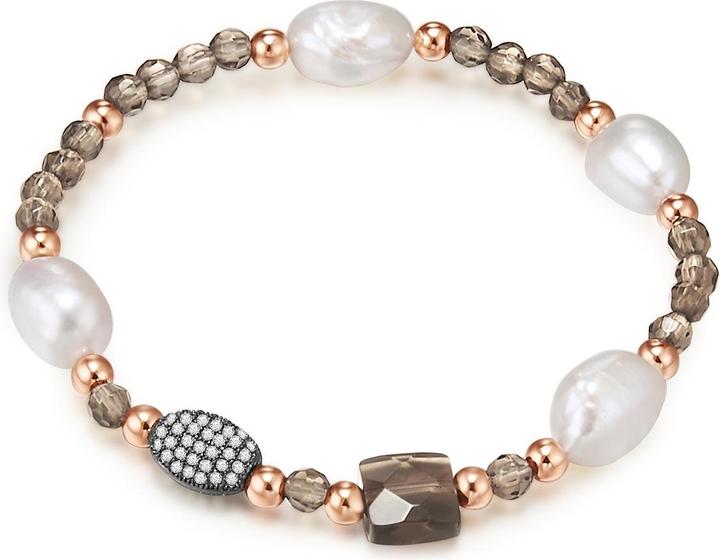 Image du produit Lulu & Jane Femme Alliage métallique zirconium Perle d'eau douce de culture or rose 19,0 - 22,0 cm - 29201 (22 cm, Alliage métallique)
