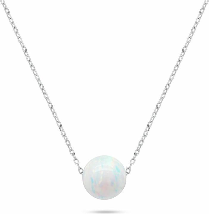 Produktbild Brilio Silver - Charming silver necklace with opal NCL102W (Silber)