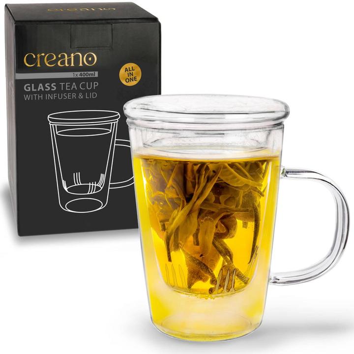 Creano Teeglas All in one 400 ml, 1 Stück, Transparent (400 ml, 1x)