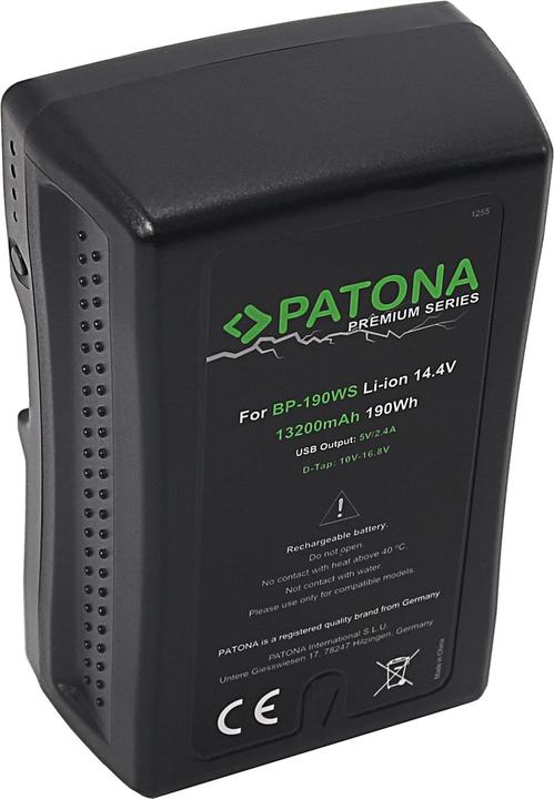 Patona Sony BP-190WS V-Mount (Batterie de l'appareil photo)