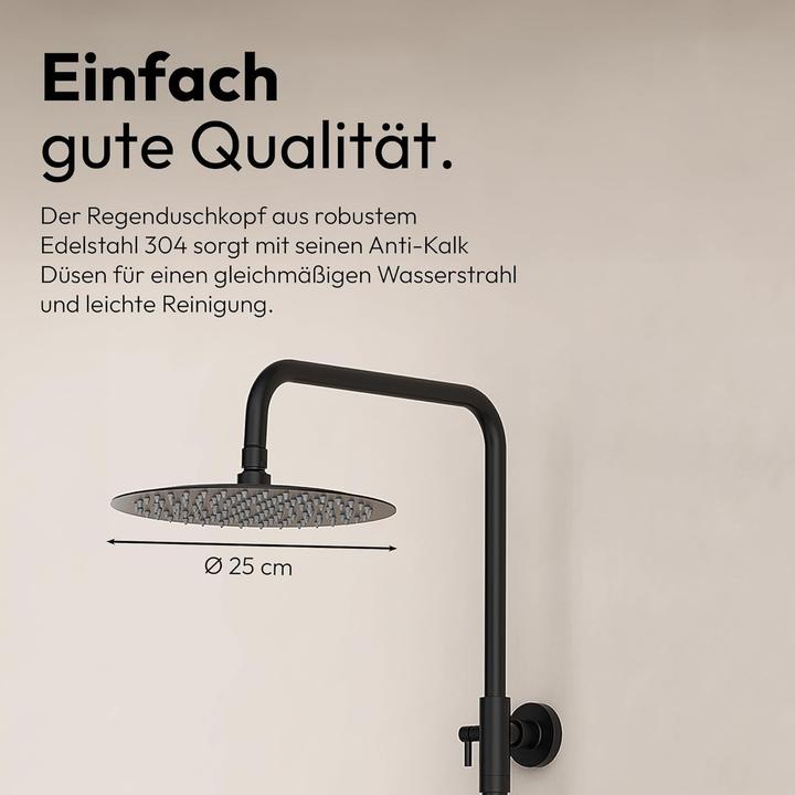 Produktbild Marwell Verstellbare Regendouche mit Handbrause und Flexschlauch