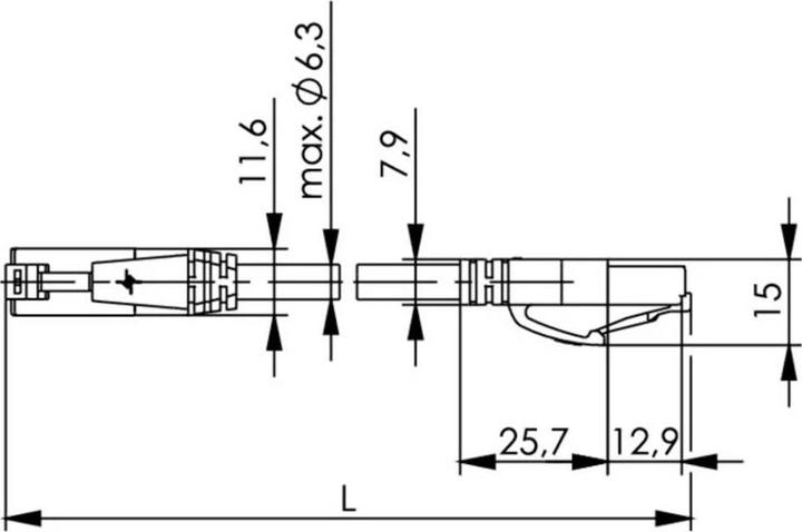 Immagine prodotto Telegärtner Cavo patch (U/UTP, CAT6a, 15 m)