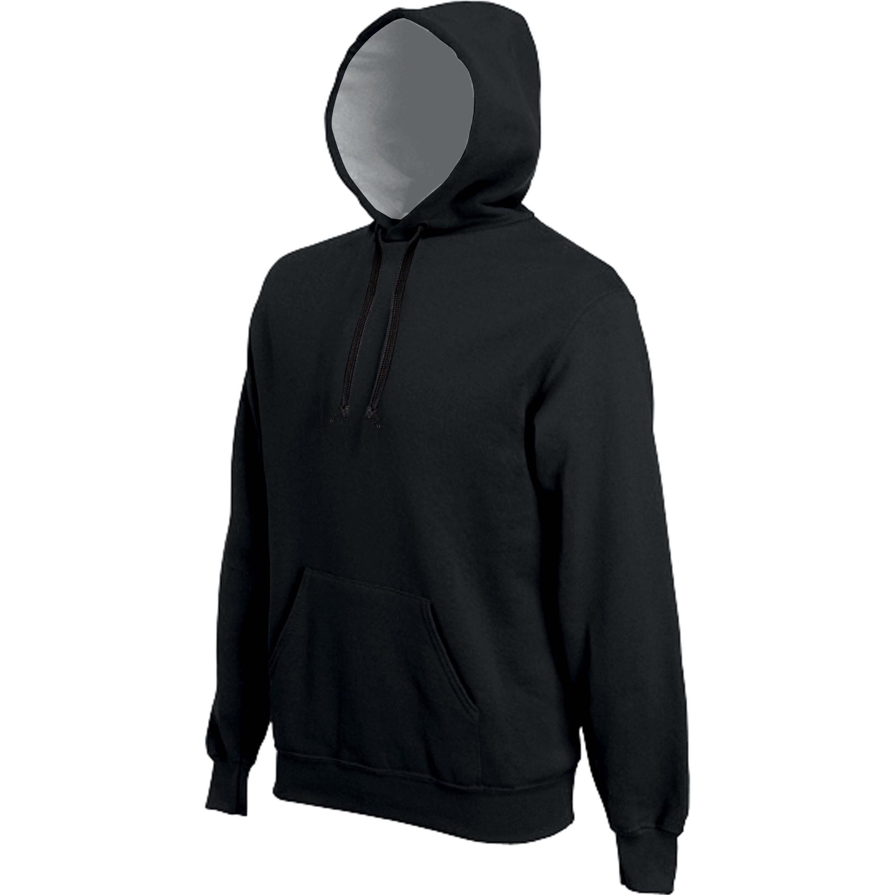 Kariban, Herren, Pullover, bande contrasté, Schwarz, (4XL)