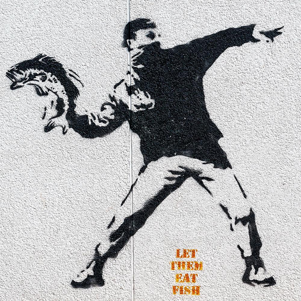 Thumbnail - Tushita Paperart Publishing, Kalender, Banksy 2024 (30 x 30 cm, Harter Einband, Spanisch, Niederländisch, Deutsch, Franz...