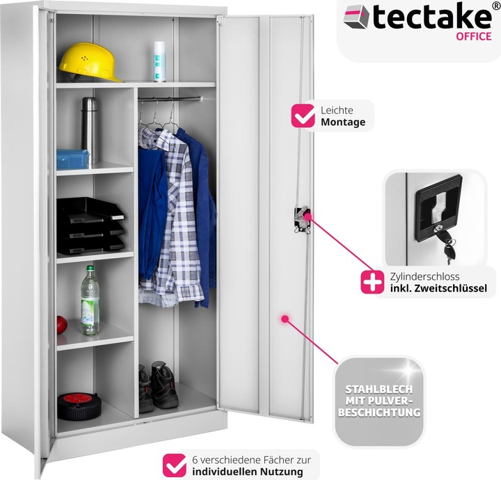 Produktbild tectake Schrank (180 x 80 x 40 cm)