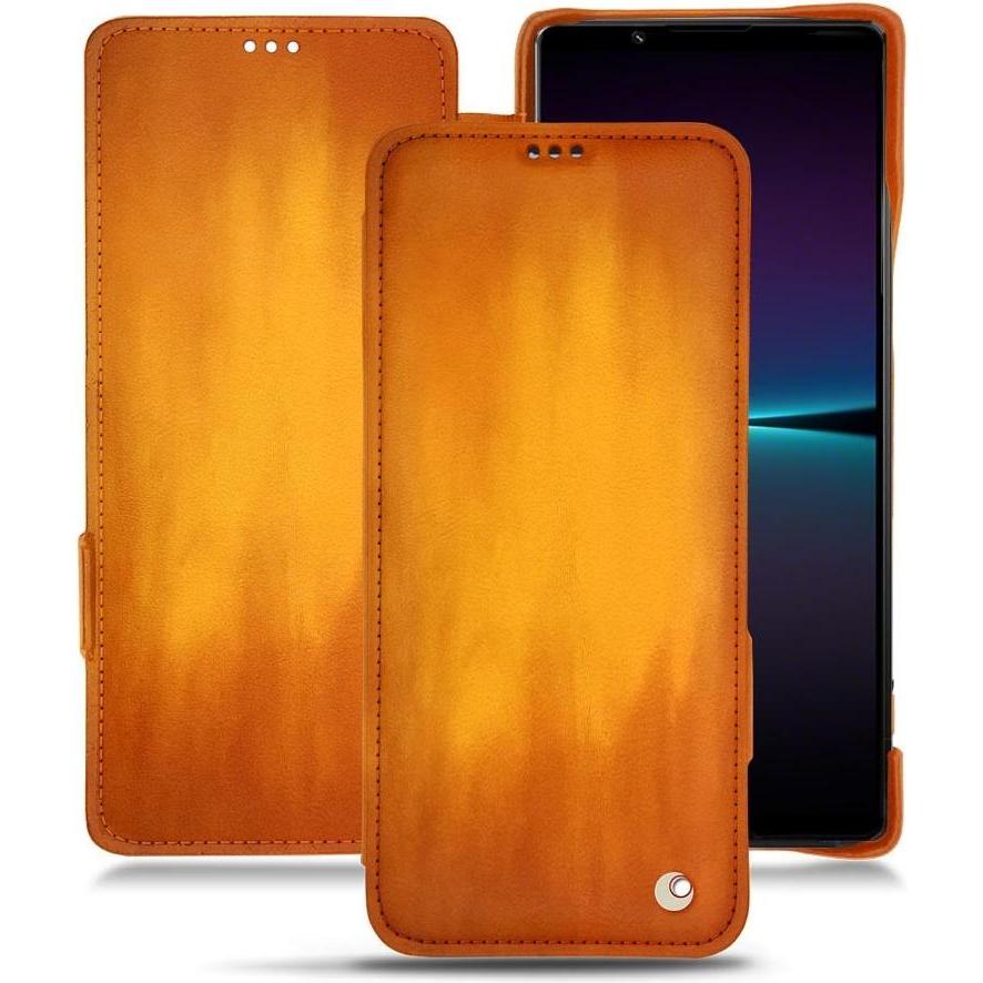 Thumbnail - Noreve Lederschutzhülle horizontal (Sony Xperia 1 IV), Smartphone Hülle, Orange
