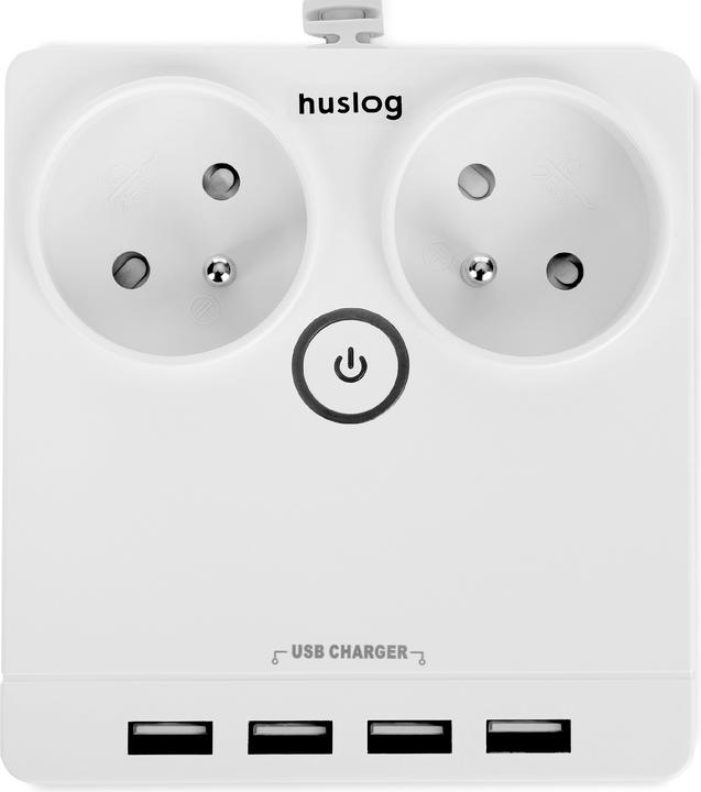 Actual product image Huslog flat extension cord with 2 sockets EMX-190124 (2 x, 1.50 m)