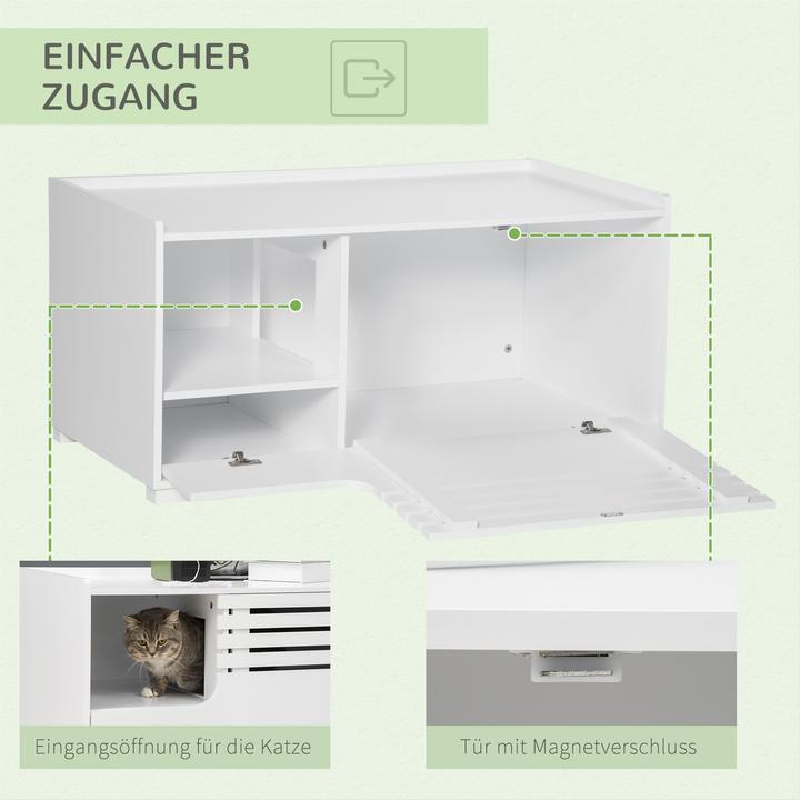 Produktbild PawHut Katzentoilett mit erhöhtem Boden (Katzenklo geschlossen)