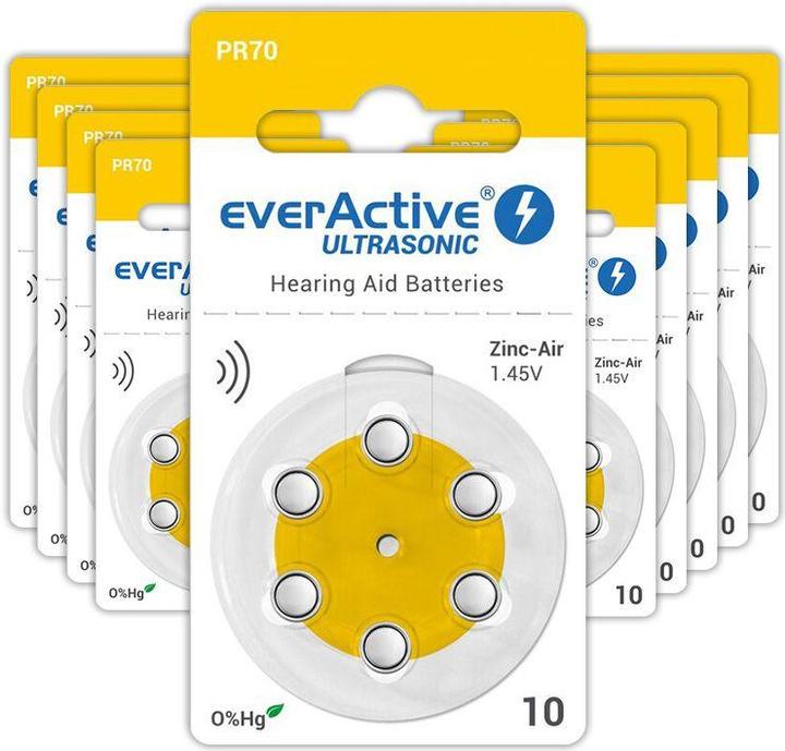Image du produit Everactive Ultrasonic 10 - Piles pour appareils auditifs (60 pcs, 10)