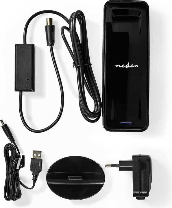 Produktbild Nedis Innenantenne Aktiv FM/UHF/VHF Empfangsbereich: 0-15 km LTE700 Verstärkung dBi (bei Antennenkab (Zimmerantenne, 28 dB, UKW / MW / LW, DAB/ DAB+)