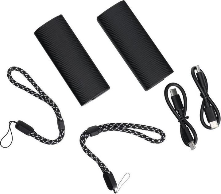 Image du produit Veger Power bank powerbank 2 x 5000 mAh with hand warmer 2,4A 2 pcs black and silver (5000 mAh, 12 W, 18.50 Wh)