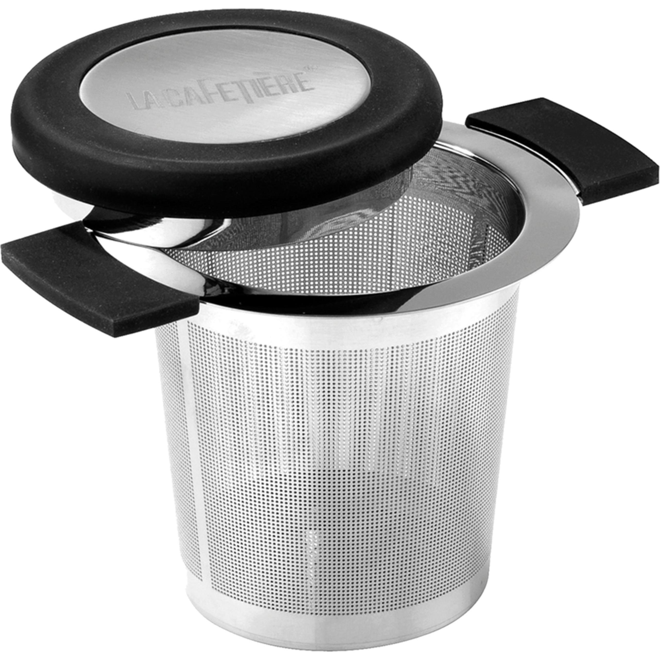 La Cafetière Infusore per tè in metallo con coperchio, Accessori per il tè, Argento